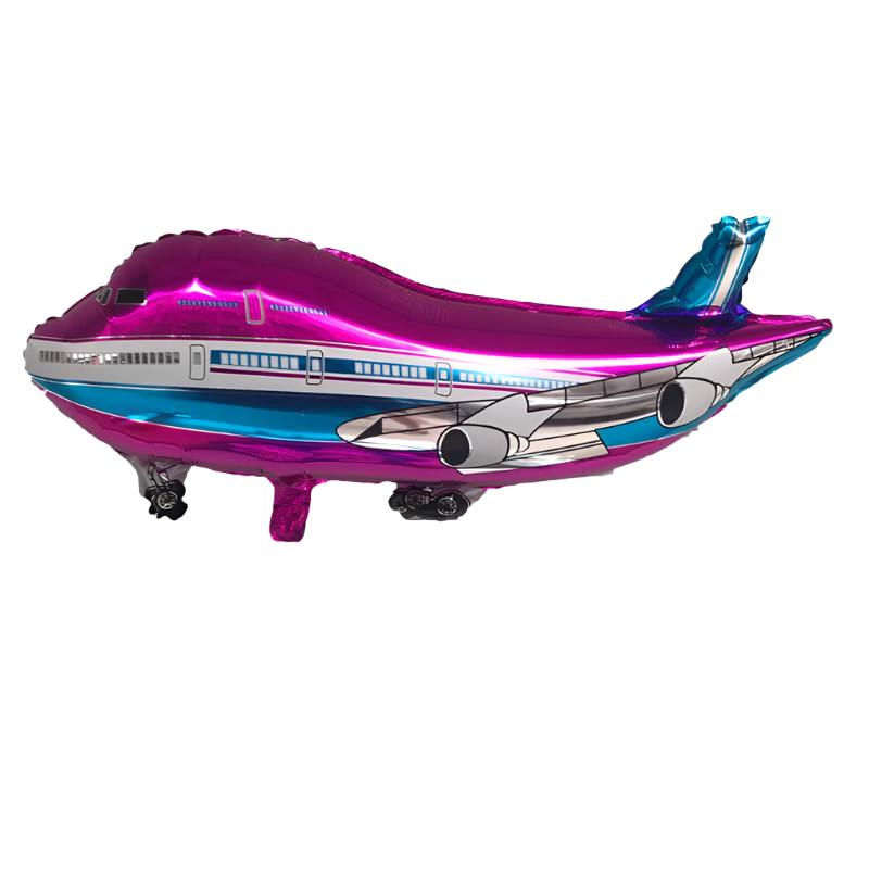 Large Pink Flying Airplane Foil Balloon