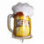 34 inch giant white frosty cheers beer mug shaped foil balloon