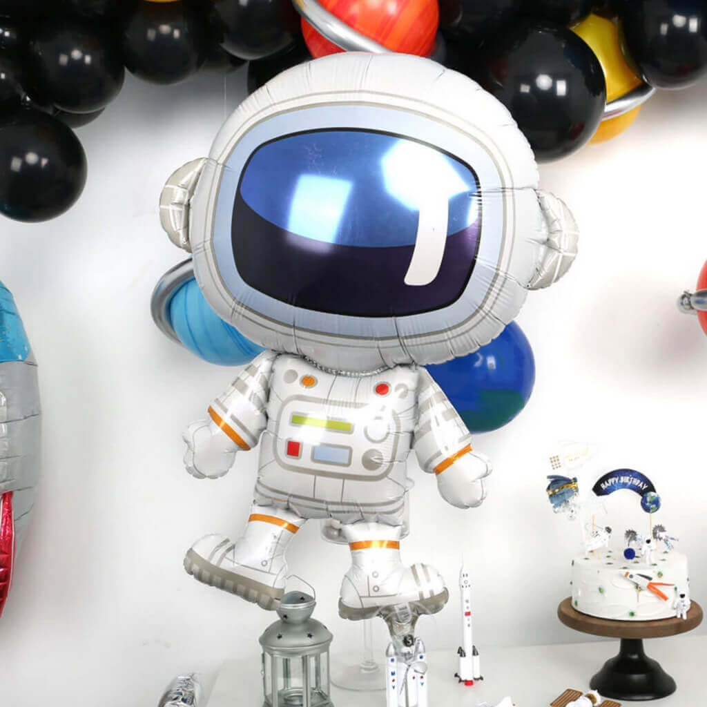 34" Online Party Supplies Giant Astronaut Shaped Foil Balloon for Outer space themed party 
