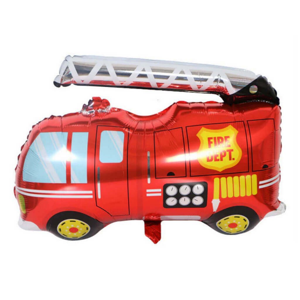 Jumbo Fire Engine Truck Car Vehicle Shaped Helium Foil Balloon for emergency construction theme kids party decor
