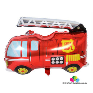 Jumbo Fire Engine Truck Car Vehicle Shaped Helium Foil Balloon for emergency construction theme kids party decor