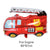 34 Inch Jumbo Red Fire Engine Truck Shaped Helium Foil Balloon