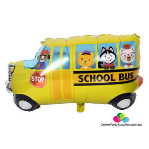 Jumbo Yellow School Bus Public Transport Vehicle Shaped Helium Foil Balloon