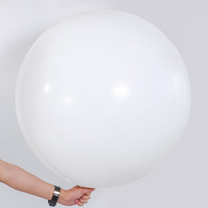 90cm Jumbo White Round Latex Wedding Balloons