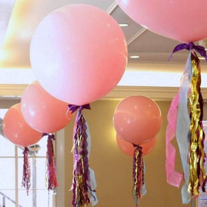 36" Jumbo Pastel Pink Round Macaron Latex Bridal Shower Balloon