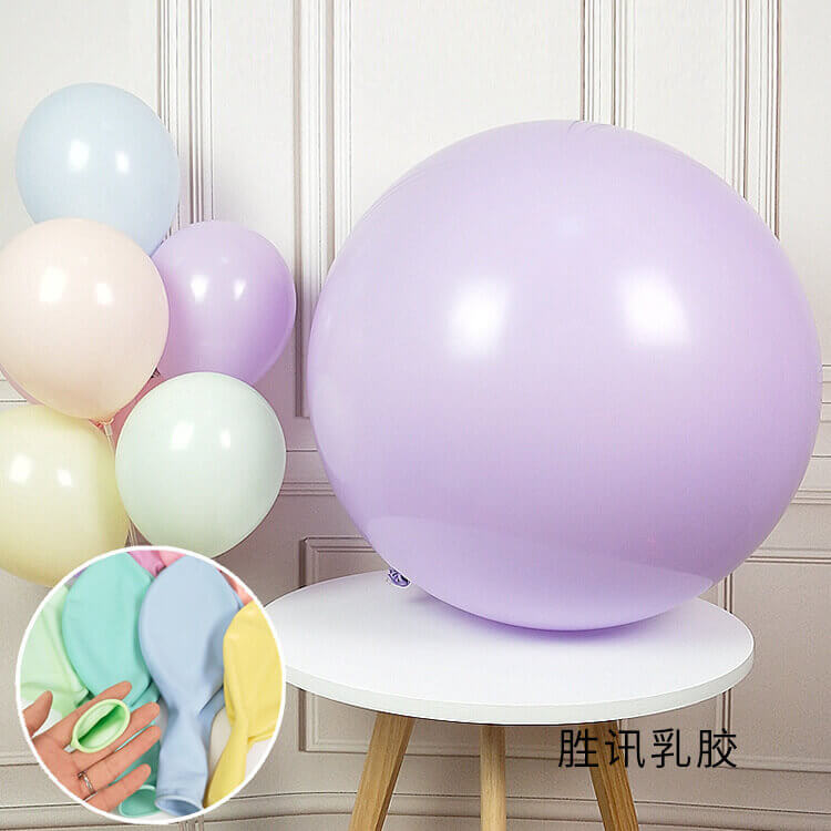24 Inch Jumbo Pastel Lilac Mint Green Pink Yellow Peach Blue Round Macaron Latex Wedding Balloons