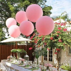36" Jumbo Pastel Pink Round Macaron Latex Wedding Balloon