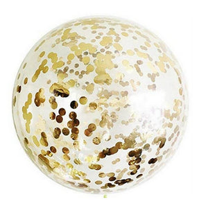 36" Online Party Supplies Jumbo Round Gold Foil Confetti Latex Wedding Balloon