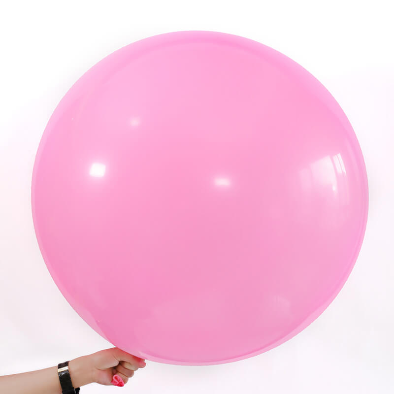 36" Jumbo Round Pink Latex Balloon
