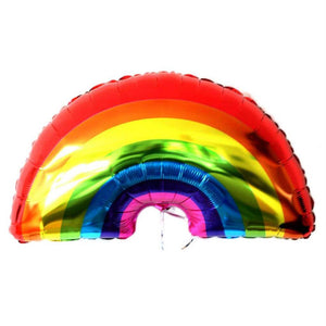 90cm x 57cm Jumbo Super Shape Rainbow Foil Balloon - Online Party Supplies