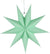 3D 30cm Nine-pointed Paper Star Lantern - Mint Green
