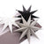 3D 30cm Black Folded Paper Nine-pointed Star Lantern Wall Hanging Decorative Ornament