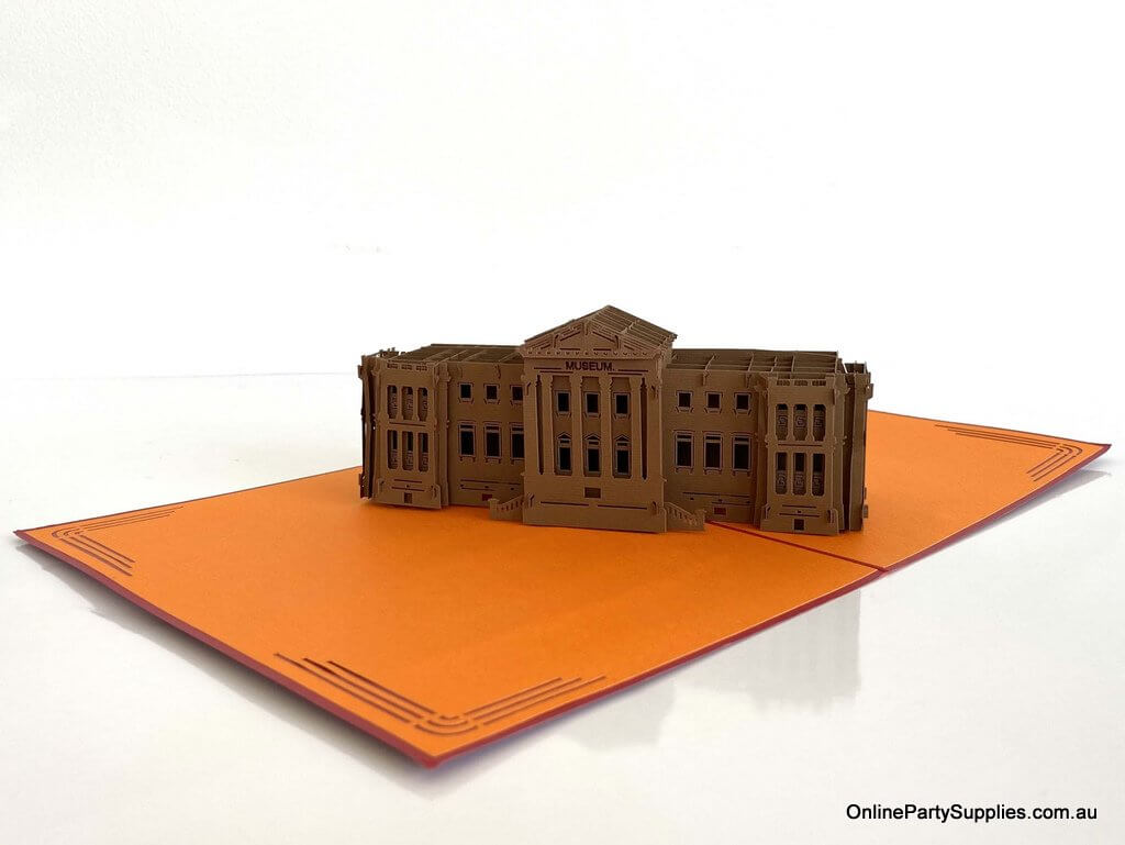 Handmade Australian Museum in Sydney 3D Pop Up Greeting Card
