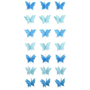 3D Blue Butterfly Paper Garland Decorative Hanging Decorations