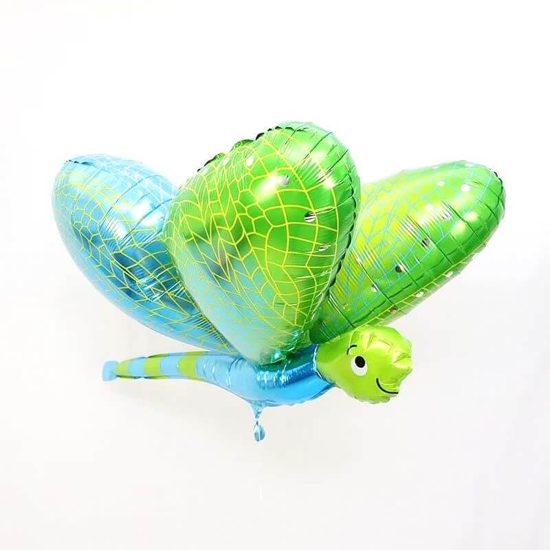 3D Blue Green Dragonfly Foil Balloon
