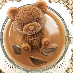 3D Geometric Teddy Bear Ice Cube Silicone Mould