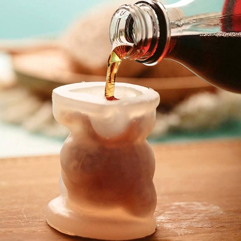 3D Geometric Teddy Bear Ice Cube Silicone Mould