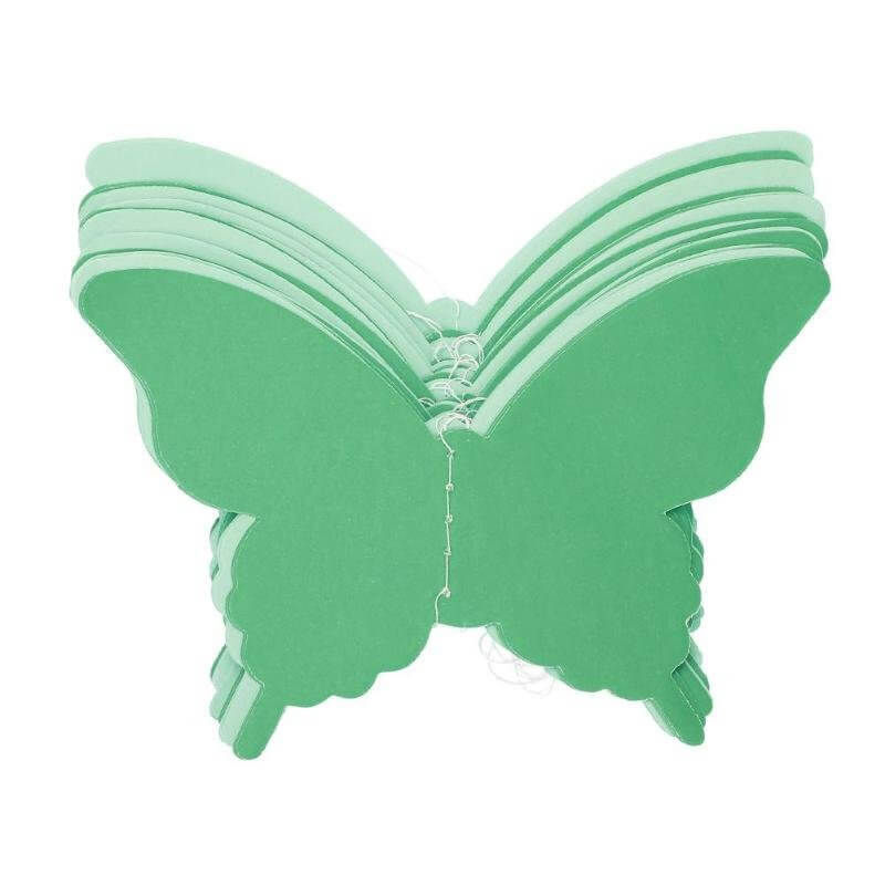 3D Green Butterfly Paper Garland Decorative Hanging Decorations