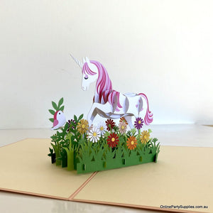 My Fairy Garden Unicorn Pop Up Card - Pink Cover