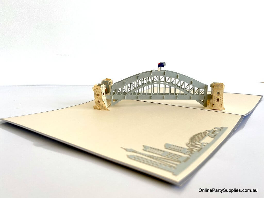 Handmade Sydney Habour Bridge Australia 3D Pop Up Greeting Card - World Famous Building Pop Cards