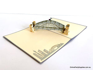 Handmade Sydney Habour Bridge Australia 3D Pop Up Greeting Card - World Famous Building Pop Cards