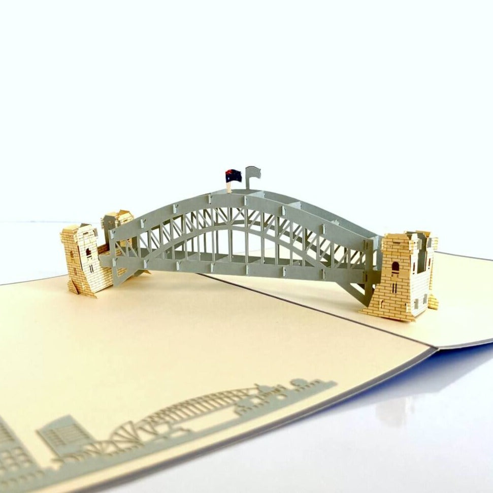 Handmade Sydney Habour Bridge Australia 3D Pop Up Greeting Card - World Famous Building Pop Cards