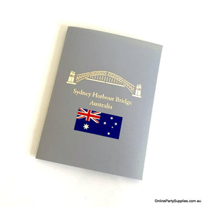 Handmade Sydney Habour Bridge Australia 3D Pop Up Greeting Card - World Famous Building Pop Cards