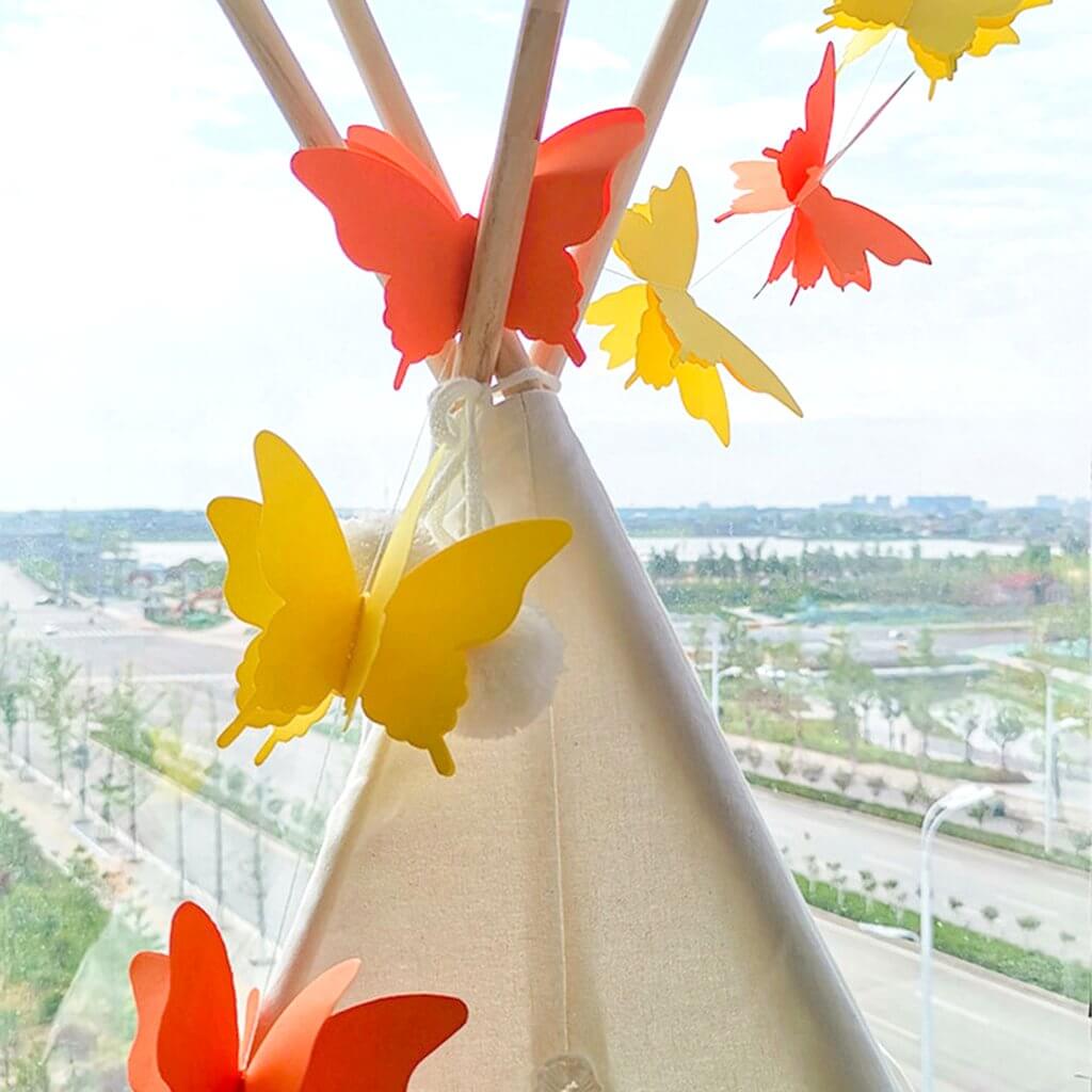 3D Yellow Butterfly Paper Garland Bunting