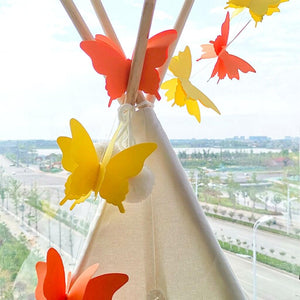 3m 3D Yellow & Orange Butterfly Paper Garland - Butterfly Themed Party Decorations & Supplies