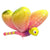 3D Yellow Pink Dragonfly Foil Balloon