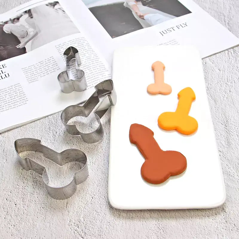 3pcs Stainless Steel Penis Shaped Cookie Mould Cutter
