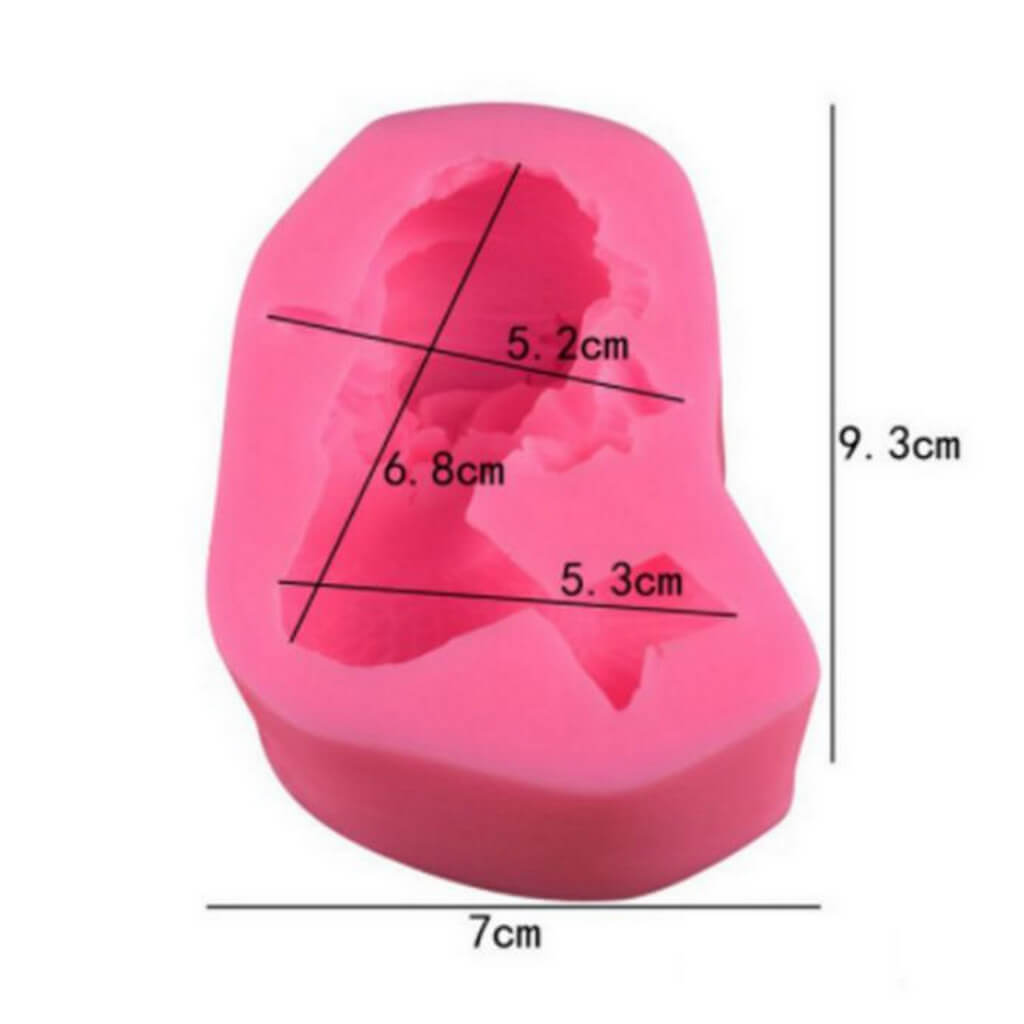 Online Party Supplies 3D Sleeping Mermaid Chocolate Cake Cupcake Candle Soap Silicone Mold Measurements