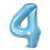 40" Jumbo Pastel Blue Number 4 Foil Balloon