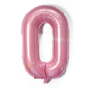40" Jumbo Pastel Pink Number 0 Foil birthday party Balloon