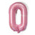 40" Jumbo Pastel Pink Number 0 Foil Balloon
