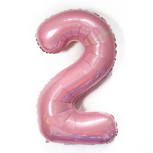 40" Jumbo Pastel Pink Number 2 Foil Balloon