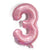 40-inch Jumbo Pastel Pink Number 3 Foil Balloon