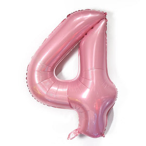 40" Jumbo Pastel Pink Number 4 Foil Balloon