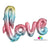 40" Pastel Iridescent Rainbow Love Script Foil Balloon - Online Party Supplies