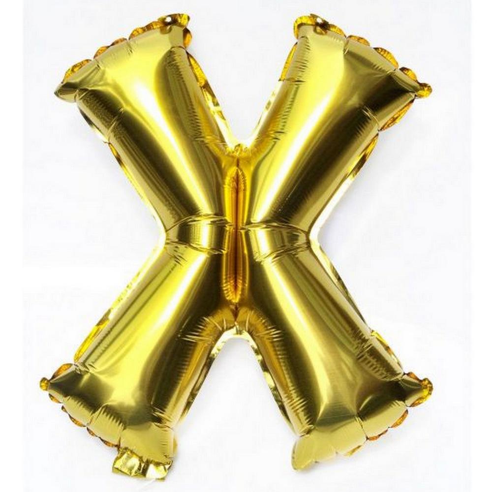 40cm Gold Alphabet A-Z Letter Air-Filled Foil Balloons - Online Party Supplies
