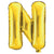40cm Gold Alphabet Air-Filled Foil Balloon - Letter N - Online Party Supplies
