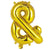 16" Metallic Gold Ampersand Symbol Gold Foil Balloon