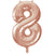 40cm Rose Gold Number Air-Filled Foil Balloon - Number 8 - Online Party Supplies