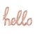 40 Inch Air-filled Rose Gold 'hello' Script Baby Shower Foil Balloon Banner Bunting