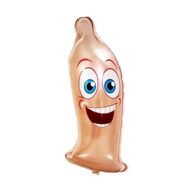 98cm Laughing Condom Shaped Naughty Hen Party Foil Balloon