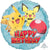 45cm Pokemon Happy Birthday Round Foil Balloon