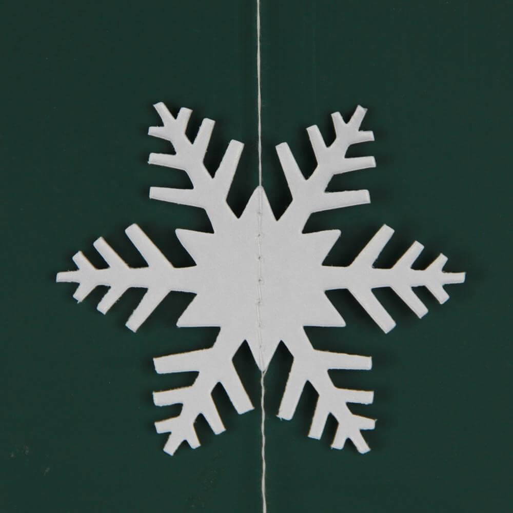 3m 3D White Christmas Snowflake Paper Garland