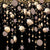 4m Glitter Champagne Circle Star Paper Garland