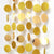 4m Gold Glitter Round Confetti Paper Garland