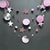 4m Glitter Lilac & Silver Circle Star Paper Garland